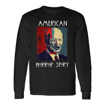 Biden Horror American Zombie Story Halloween Apparel Long Sleeve T-Shirt T-Shirt | Mazezy