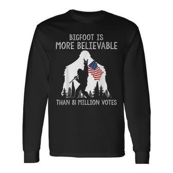 Bigfoot Is More Believable Than 81 Million Votes Vintage Long Sleeve T-Shirt | Mazezy