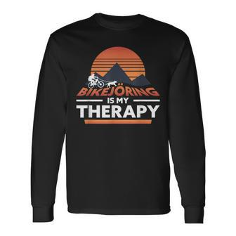 Bikejöring Is My Therapy Dog Training Long Sleeve T-Shirt | Mazezy