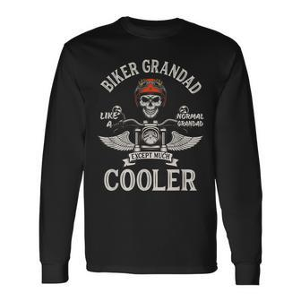 Biker Grandpa Motorbike Grandad Biker Grandad Long Sleeve T-Shirt T-Shirt | Mazezy