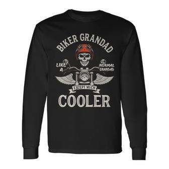 Biker Grandpa Motorbike Grandad Biker Grandad Long Sleeve T-Shirt T-Shirt | Mazezy