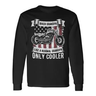 Biker Grandpa Ride Motorcycles Motorcycle Lovers Rider Long Sleeve T-Shirt T-Shirt | Mazezy