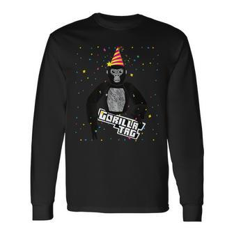 Birthday Boy Gorilla Tag Gorilla Tag Monke Vr Gamer Long Sleeve T-Shirt | Mazezy