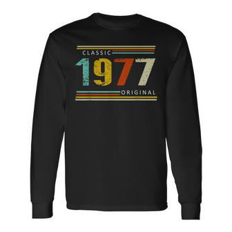 Birthday Classic Of 1977 Original 46Th Retro Long Sleeve T-Shirt | Mazezy