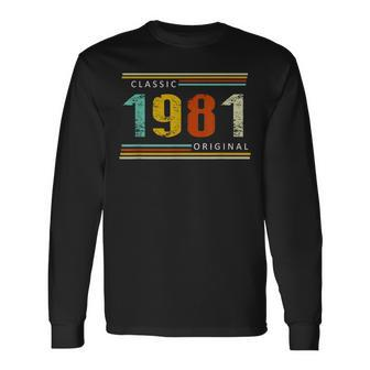 Birthday Classic Of 1981 Original 42Nd Years Retro Long Sleeve T-Shirt | Mazezy