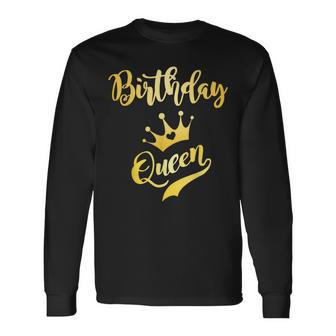 Birthday Queen Crown Gold It's My Birthday Long Sleeve T-Shirt - Monsterry