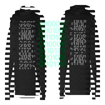 Bitcoin In Binary Code Computer Programming Long Sleeve T-Shirt | Mazezy
