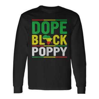 Black History Month Dope Black Poppy African American Pride Long Sleeve T-Shirt T-Shirt | Mazezy