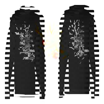 Blackbird On Tree- Garden Birds Song Sparrow Thrush Garden Long Sleeve T-Shirt | Mazezy