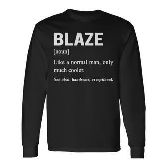 Blaze Name Blaze Definition V2 Long Sleeve T-Shirt - Seseable