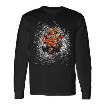 Bleached It's The Most Wonderful Time Of The Year Halloween Long Sleeve T-Shirt - Seseable