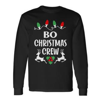Bo Name Christmas Crew Bo Long Sleeve T-Shirt - Seseable