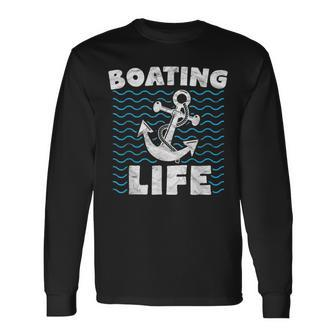 Boating Anchor Sailing Long Sleeve T-Shirt | Mazezy