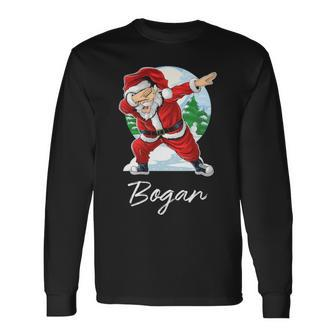 Bogan Name Santa Bogan Long Sleeve T-Shirt - Seseable