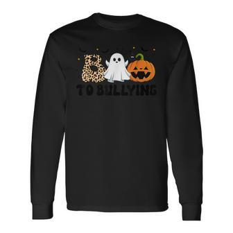 Boo To Bullying Unity Day Halloween Anti-Bullying Orange Long Sleeve T-Shirt - Monsterry DE