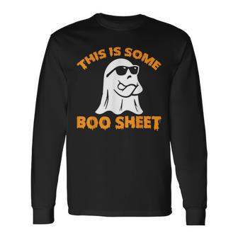 This Is Some Boo Sheet Halloween Costume Long Sleeve T-Shirt | Mazezy