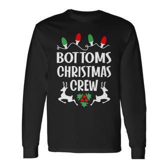 Bottoms Name Christmas Crew Bottoms Long Sleeve T-Shirt - Seseable