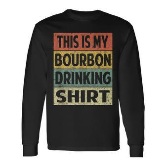 Bourbon Alcohol Drinking Retro Bourbon Long Sleeve T-Shirt T-Shirt | Mazezy