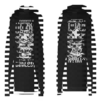 Boxing Never Underestimate An Old Man With Boxing Gloves Long Sleeve T-Shirt - Seseable