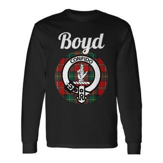 Boyd Clan Scottish Name Coat Of Arms Tartan Boyd Long Sleeve T-Shirt T-Shirt | Mazezy
