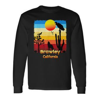 Brawley California Coyote Sunset Ca Desert Long Sleeve T-Shirt | Mazezy
