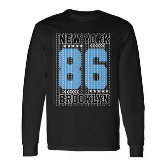 Brooklyn Birthday Born In 1986 36Th 36 Years Old Long Sleeve T-Shirt | Mazezy