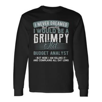 Budget Analyst Grumpy And Old Long Sleeve T-Shirt | Mazezy