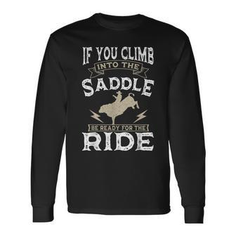 Bull Riding Rodeo Sport Cowboy Bull Rider Long Sleeve T-Shirt - Seseable