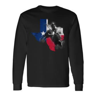 Bull-Riding For Texas Ranch Rider Cowboy Texan Lone Star Texas And Merchandise Long Sleeve T-Shirt T-Shirt | Mazezy AU