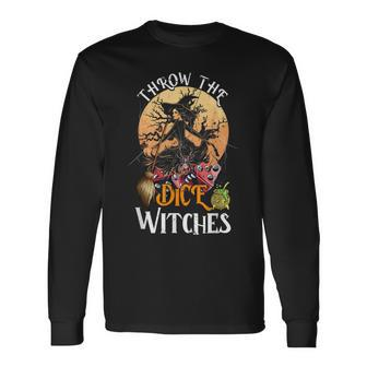 Bunco Throw The Dice Witches Bunco Game Lover Halloween Long Sleeve T-Shirt - Thegiftio UK