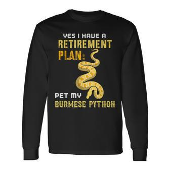 Burmese Python Retirement For Snake Owners Long Sleeve T-Shirt | Mazezy