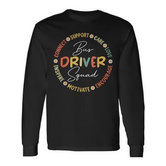 Bus Driver Squad Appreciation Week Back To School Driver Long Sleeve T-Shirt T-Shirt | Mazezy