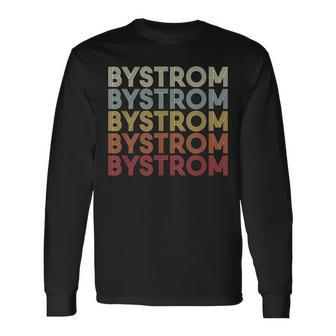 Bystrom California Bystrom Ca Retro Vintage Text Long Sleeve T-Shirt | Mazezy