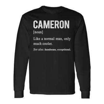Cameron Name Cameron Definition V2 Long Sleeve T-Shirt - Seseable