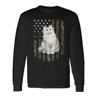 Camo American Flag Ragamuffin 4Th Of July Usa Long Sleeve T-Shirt | Mazezy