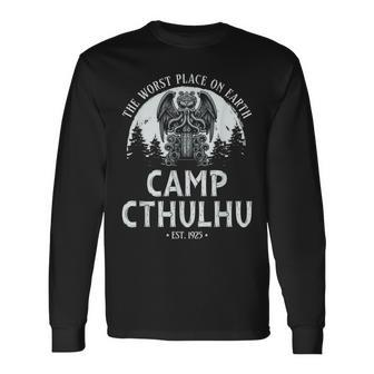 Camp Cthulhu Cosmic Horror Cthulhu Long Sleeve T-Shirt - Seseable