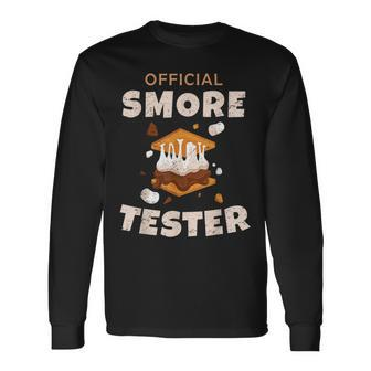 Camping Crew Official Smore Tester Marshmallows Smores Long Sleeve T-Shirt | Mazezy