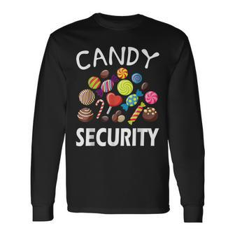 Candy Security Halloween Costume Party T Long Sleeve T-Shirt - Seseable