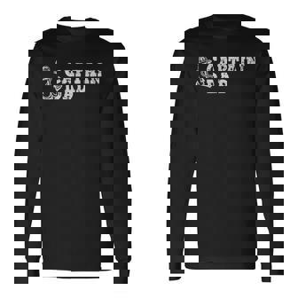 Captain Dad Sailing Boating Vintage Boat Anchor Long Sleeve T-Shirt | Mazezy