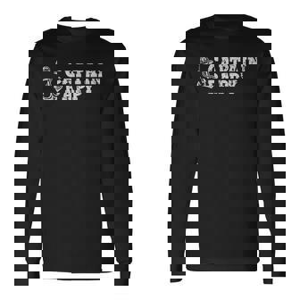 Captain Pappy Sailing Boating Vintage Boat Anchor Long Sleeve T-Shirt | Mazezy