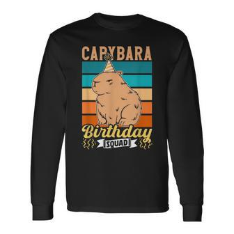 Capybara Birthday Squad Lover Capybaras Rodent Animal Long Sleeve T-Shirt - Seseable