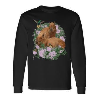 Capybara Lover Cute Capibara Rodent Animal Lover Long Sleeve T-Shirt - Seseable