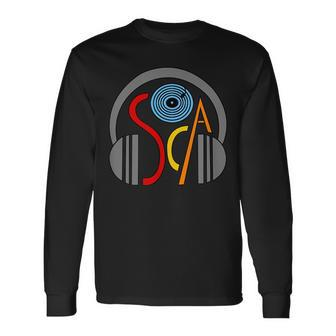 Carnival Soca Music With Headphones Long Sleeve T-Shirt | Mazezy