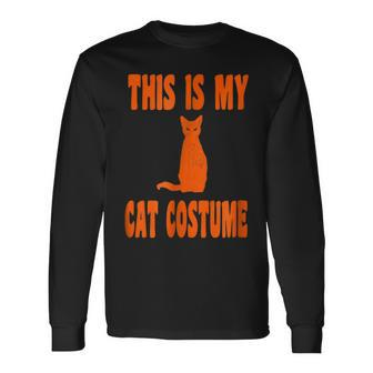 Cat Costume Halloween Halloween Long Sleeve T-Shirt | Mazezy