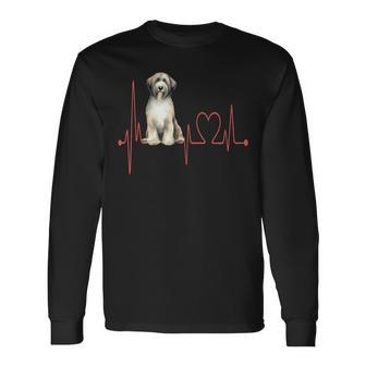 Catalan Sheepdog Heartbeat Dog Lover & Owner Long Sleeve T-Shirt | Mazezy