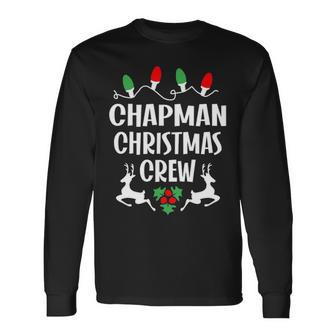 Chapman Name Christmas Crew Chapman Long Sleeve T-Shirt - Seseable