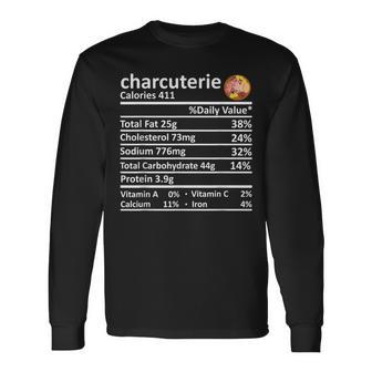 Charcuterie Nutrition Food Facts Thanksgiving Costume Xmas Long Sleeve T-Shirt | Mazezy