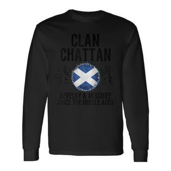 Chattan Clan Scottish Family Name Scotland Heraldry Long Sleeve T-Shirt | Mazezy
