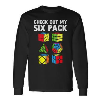 Check Out My Six Pack Puzzle Cube Speed Cubing Long Sleeve T-Shirt - Seseable