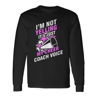 Cheerleading Cheer Coach Voice Cheering Squad Long Sleeve T-Shirt T-Shirt | Mazezy